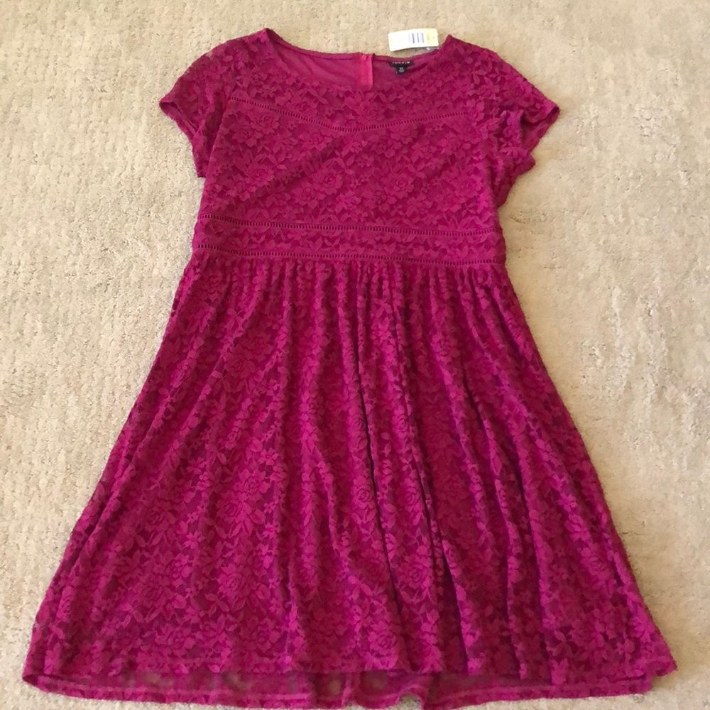 Raspberry Lace Dress
